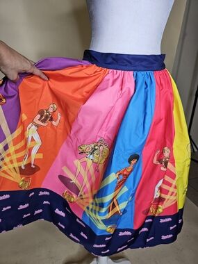 BNWT Unique Vintage Barbie Multicolor Colorblock Circle Skirt RARE 🦄